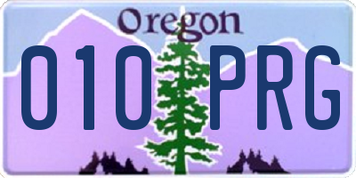 OR license plate 010PRG