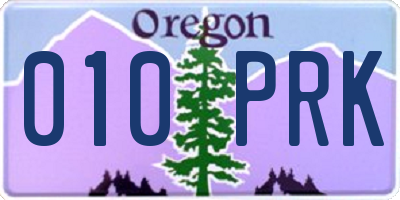 OR license plate 010PRK