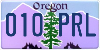 OR license plate 010PRL