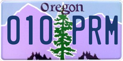 OR license plate 010PRM
