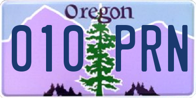 OR license plate 010PRN