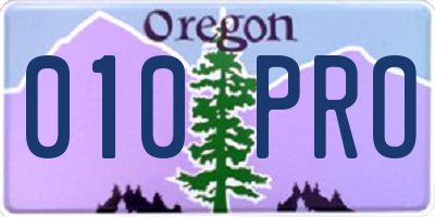 OR license plate 010PRO