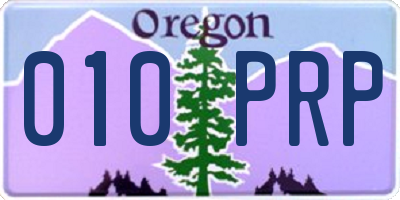 OR license plate 010PRP