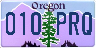 OR license plate 010PRQ