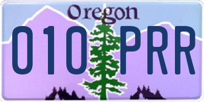OR license plate 010PRR