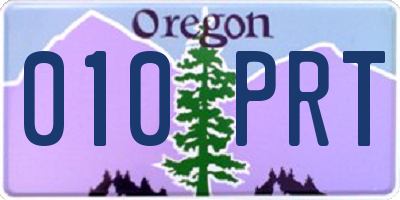 OR license plate 010PRT
