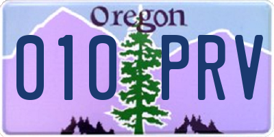 OR license plate 010PRV