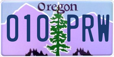 OR license plate 010PRW