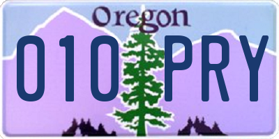 OR license plate 010PRY