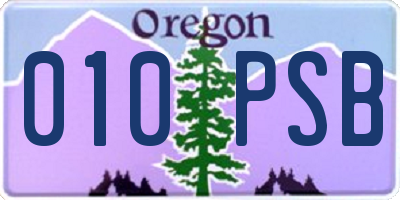 OR license plate 010PSB