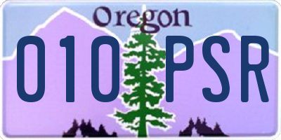 OR license plate 010PSR