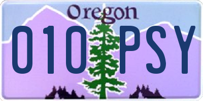 OR license plate 010PSY