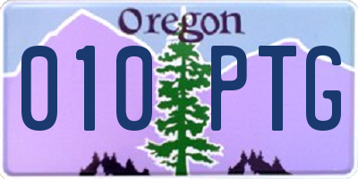 OR license plate 010PTG