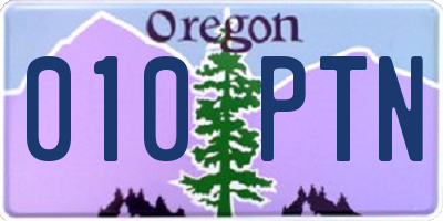 OR license plate 010PTN
