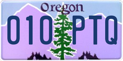 OR license plate 010PTQ