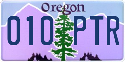 OR license plate 010PTR