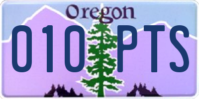 OR license plate 010PTS