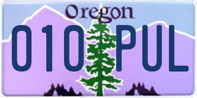 OR license plate 010PUL