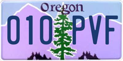 OR license plate 010PVF