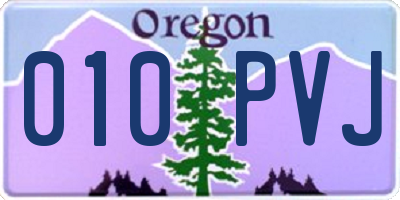 OR license plate 010PVJ