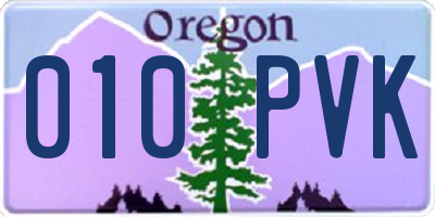 OR license plate 010PVK
