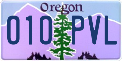 OR license plate 010PVL