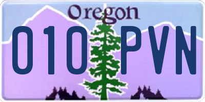 OR license plate 010PVN