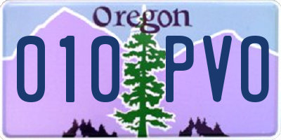OR license plate 010PVO