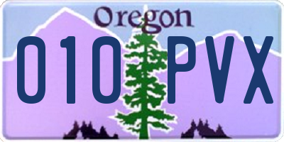 OR license plate 010PVX
