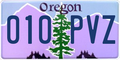 OR license plate 010PVZ