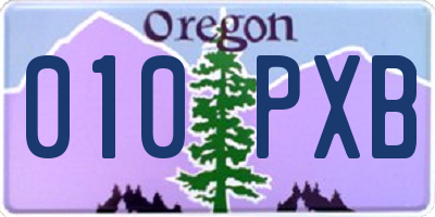 OR license plate 010PXB