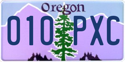 OR license plate 010PXC
