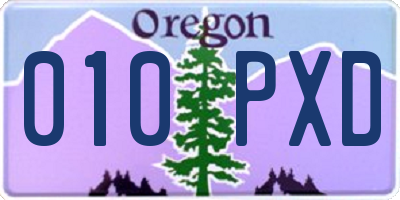 OR license plate 010PXD