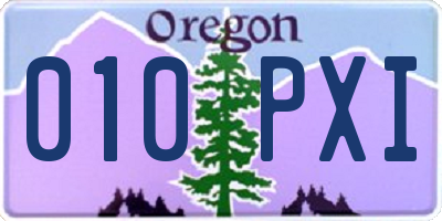OR license plate 010PXI