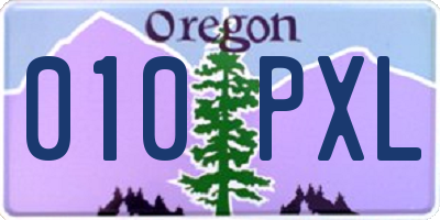 OR license plate 010PXL