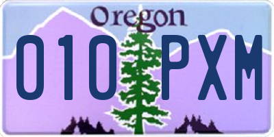 OR license plate 010PXM