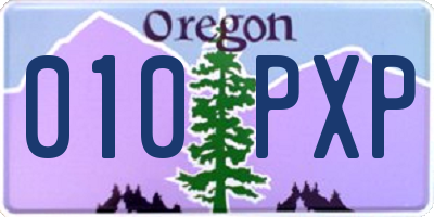 OR license plate 010PXP