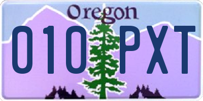 OR license plate 010PXT