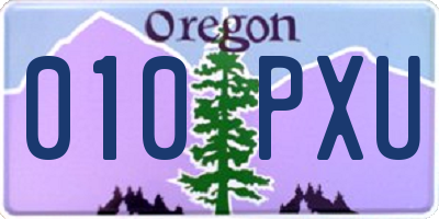 OR license plate 010PXU