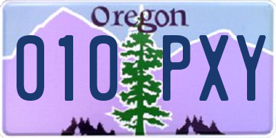 OR license plate 010PXY