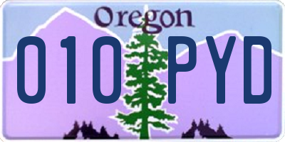 OR license plate 010PYD