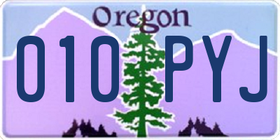 OR license plate 010PYJ