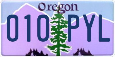 OR license plate 010PYL