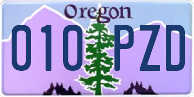 OR license plate 010PZD