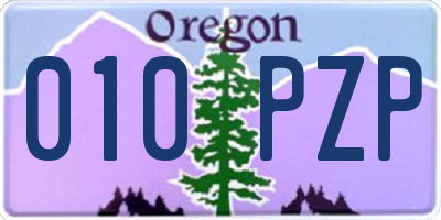 OR license plate 010PZP