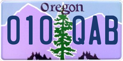 OR license plate 010QAB