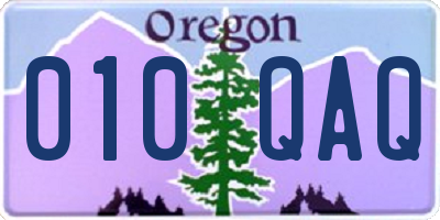 OR license plate 010QAQ