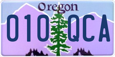 OR license plate 010QCA