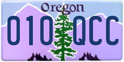 OR license plate 010QCC