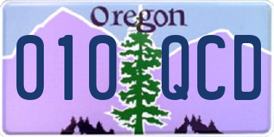 OR license plate 010QCD